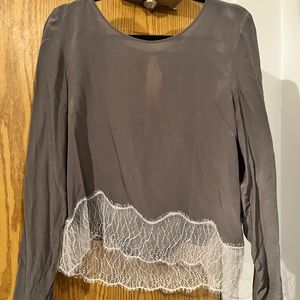 Aritzia Lace Silk Top